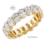 5.40 Ct. F Color HRD International Certified Oval Full Eternity Ring