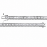 5.85 Ct. Natural Diamond Baguette Design Tennis Bracelet