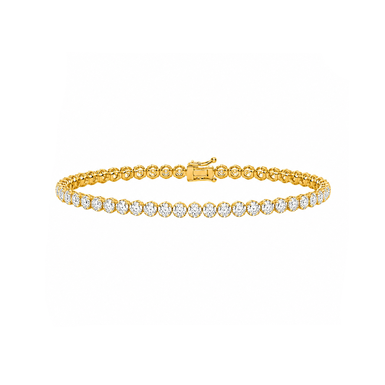 5 Carat Crown Design Natural Diamond Tennis Bracelet