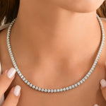 5 Carat Natural Diamond Clair Tennis Necklace