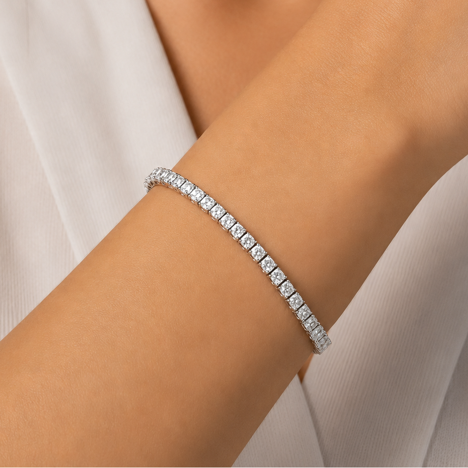 5 Carat Natural Diamond Classic Tennis Bracelet