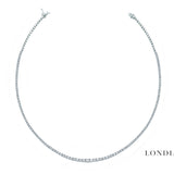 6.10 Carat Graduated Diamond Tennis Necklace