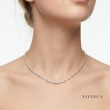 6.10 Carat Graduated Diamond Tennis Necklace