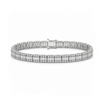 6.60 Ct. Natural Diamond Baguette Design Tennis Bracelet