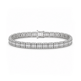 6.60 Ct. Natural Diamond Baguette Design Tennis Bracelet