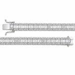 6.60 Ct. Natural Diamond Baguette Design Tennis Bracelet