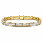 6.60 Ct. Natural Diamond Baguette Design Tennis Bracelet
