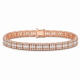 6.60 Ct. Natural Diamond Baguette Design Tennis Bracelet