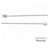 6.71 Gr.  Mounting Pear Graduated Bracelet 18K Gold