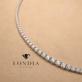 6 Carat Natural Diamond Classic Graduated Tennis Necklace