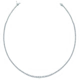 6 Carat Natural Diamond Classic Graduated Tennis Necklace