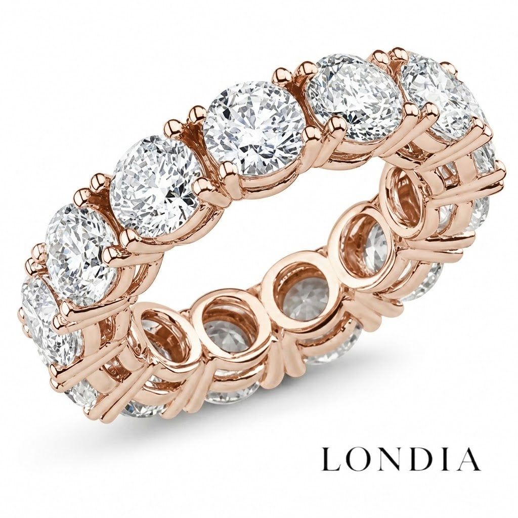 6 Carat Natural Diamond HRD International Certified Full Eternity Ring