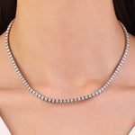 7.00 CTW Diamond Clair Design Tennis Necklace 14k Fine Gold