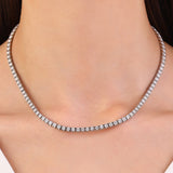 7.00 CTW Diamond Clair Design Tennis Necklace 14k Fine Gold