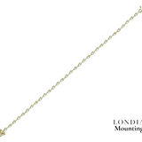 7.10 Gr. Mounting Pear Graduated Bracelet 18K Gold