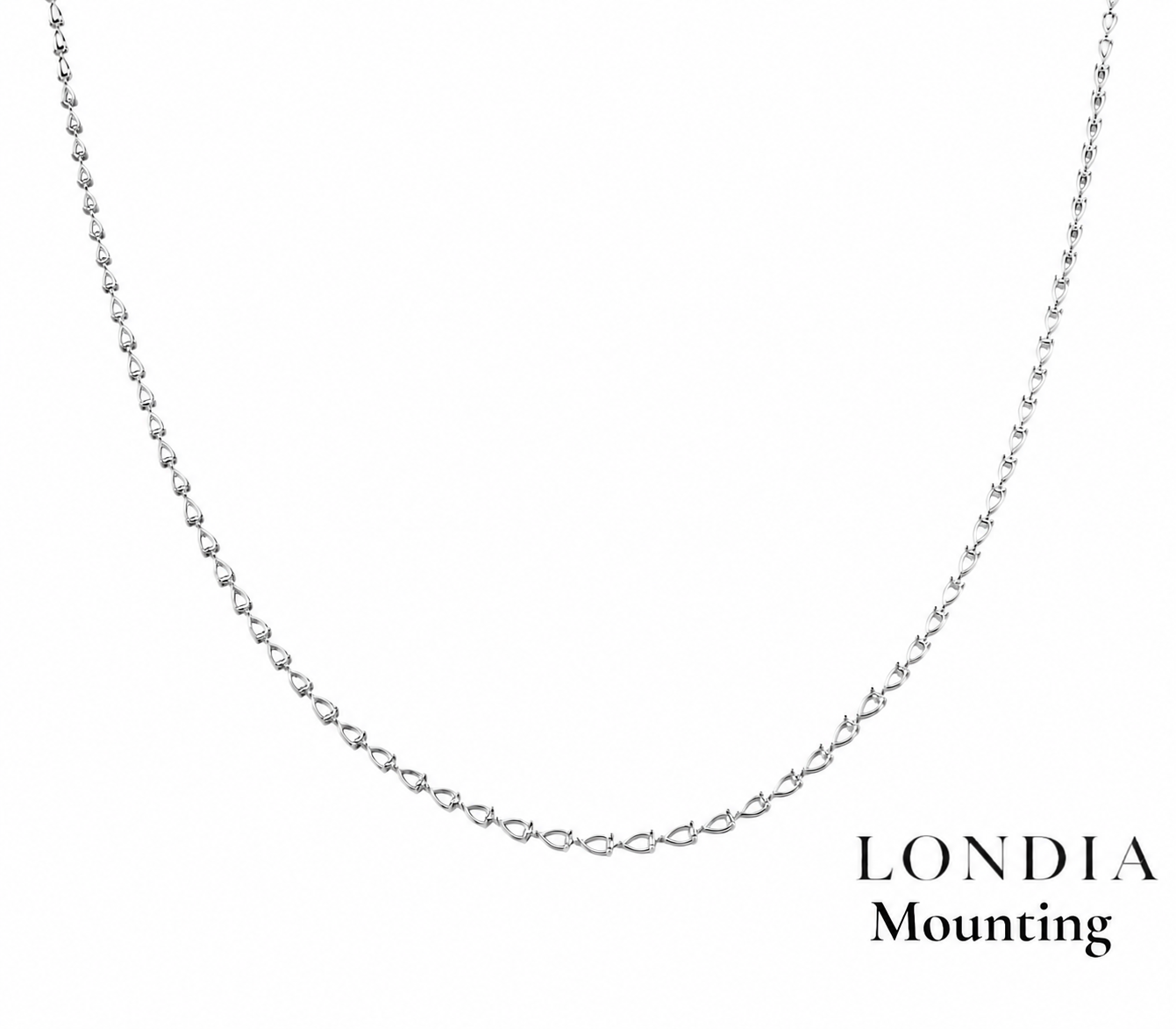 Mounting Pear Graduated Necklace