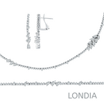 7.50 CTW Diamond Londia Alura Design Bridal Jewelry Set 18k Fine Gold