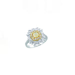 7.60 Ct. Fancy Yellow Diamond Designer Set in 18K Gold