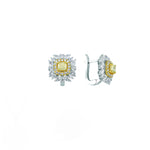 7.60 Ct. Fancy Yellow Diamond Designer Set in 18K Gold