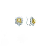 7.60 Ct. Fancy Yellow Diamond Designer Set in 18K Gold