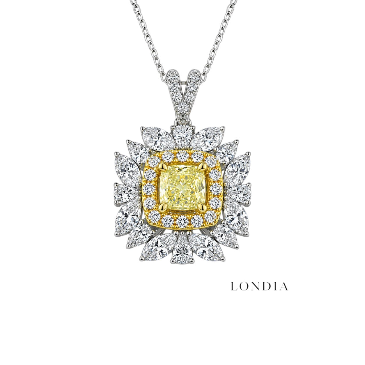 7.60 Ct. Natural Diamond Fancy Yellow Design Set