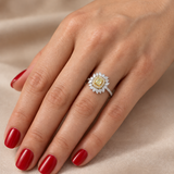 7.60 Ct. Natural Diamond Fancy Yellow Design Set