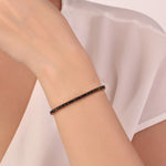 7.70 Ct. Black Natural Diamond Classic Tennis Bracelet
