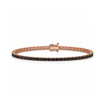 7.70 Ct. Black Natural Diamond Classic Tennis Bracelet