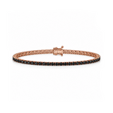 7.70 Ct. Black Natural Diamond Classic Tennis Bracelet