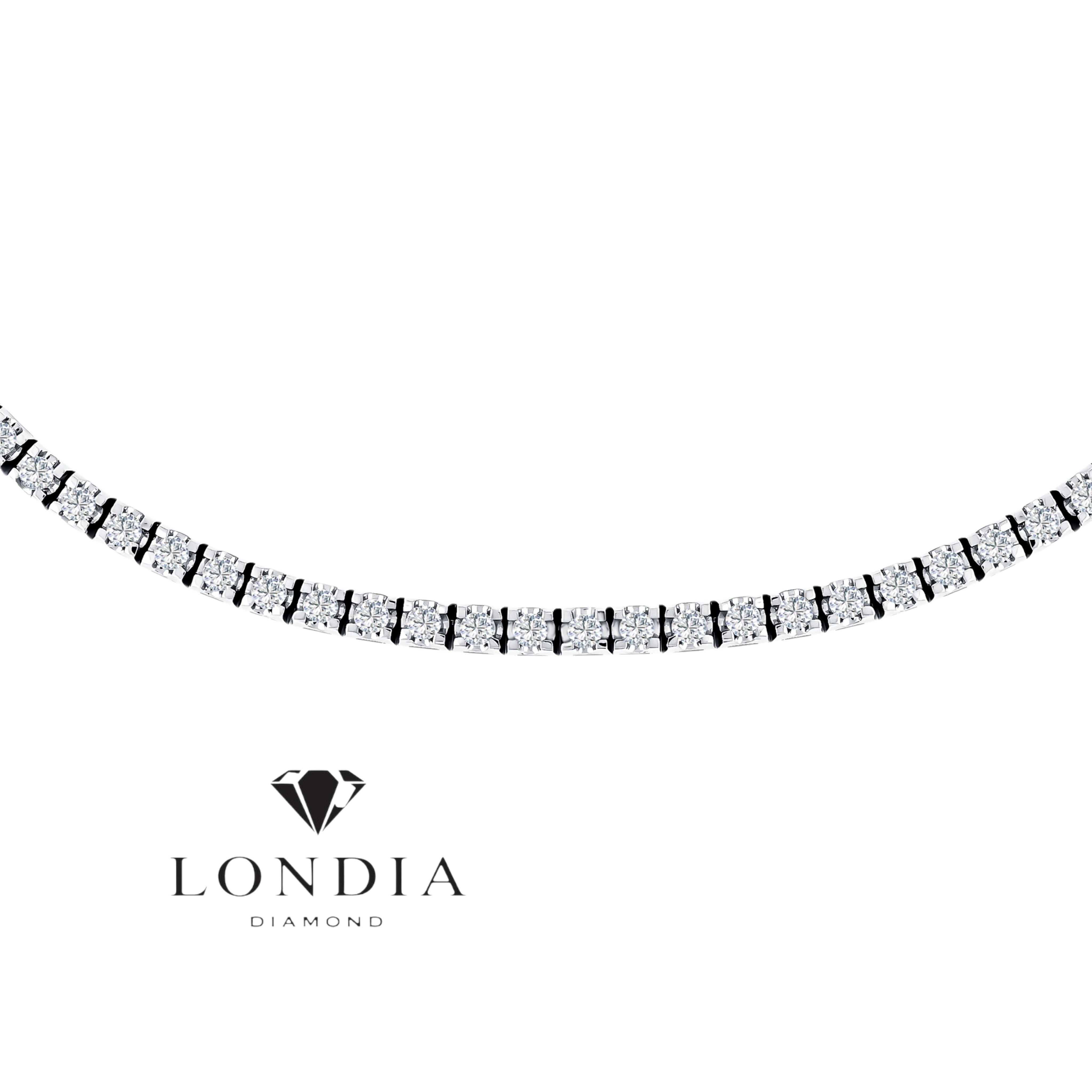 7 Carat Natural Diamond Clair Tennis Necklace