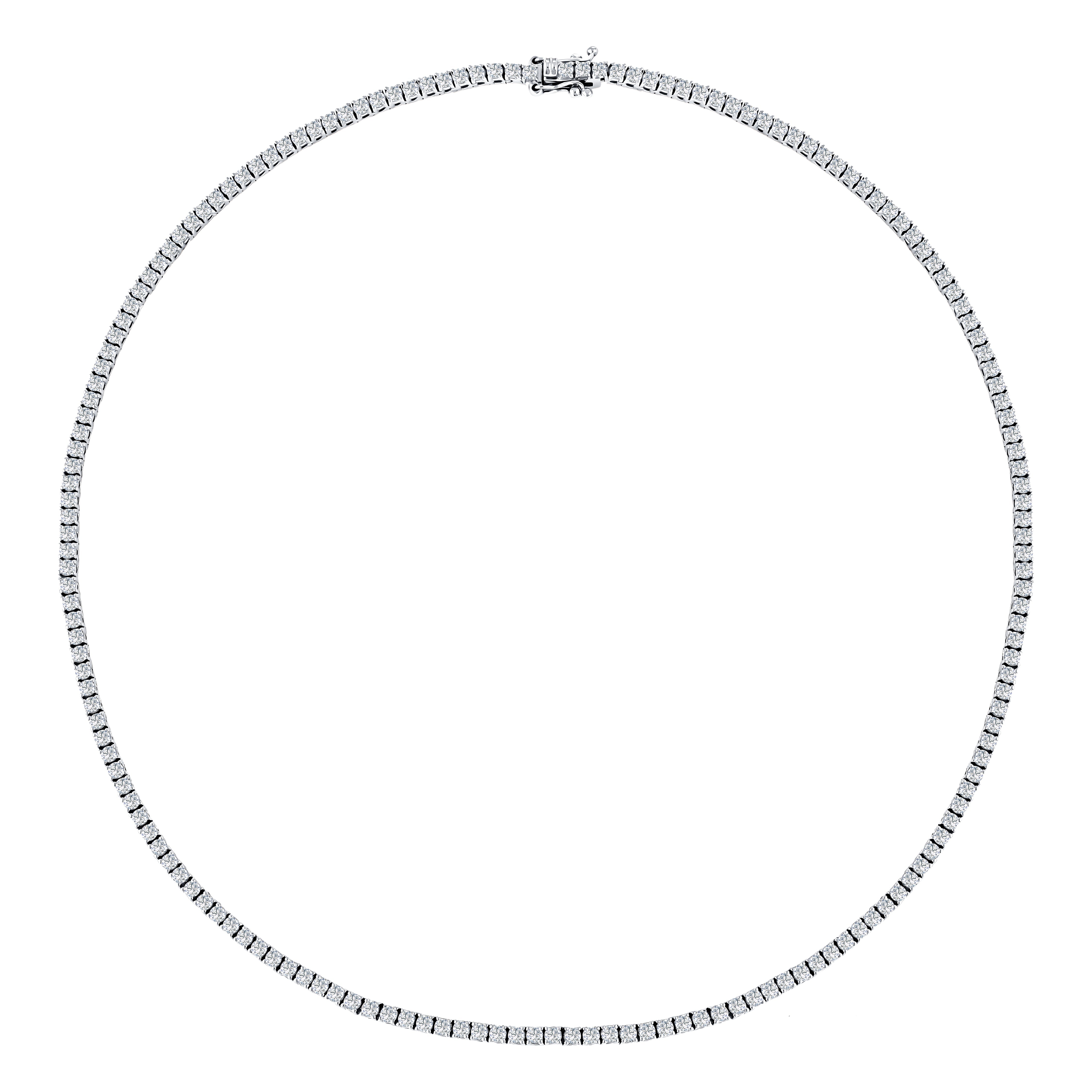 7 Carat Natural Diamond Classic Tennis Necklace