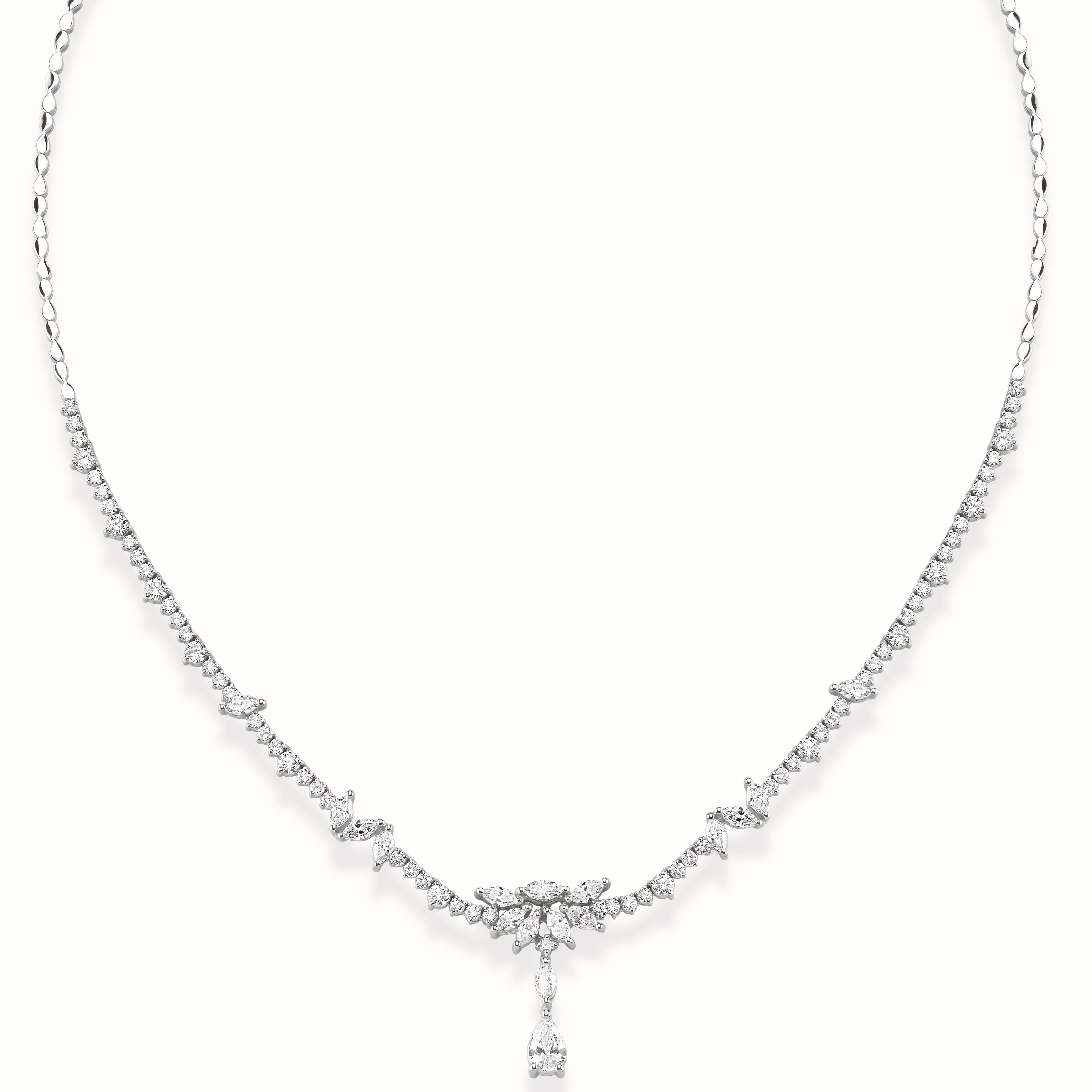 8.00 CTW Diamond Londia Aurora Design Bridal Jewelry Set 18k Fine Gold