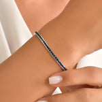 8.00 Ct Natural Sapphire Stone Design Diamond Bracelet | LONDIA