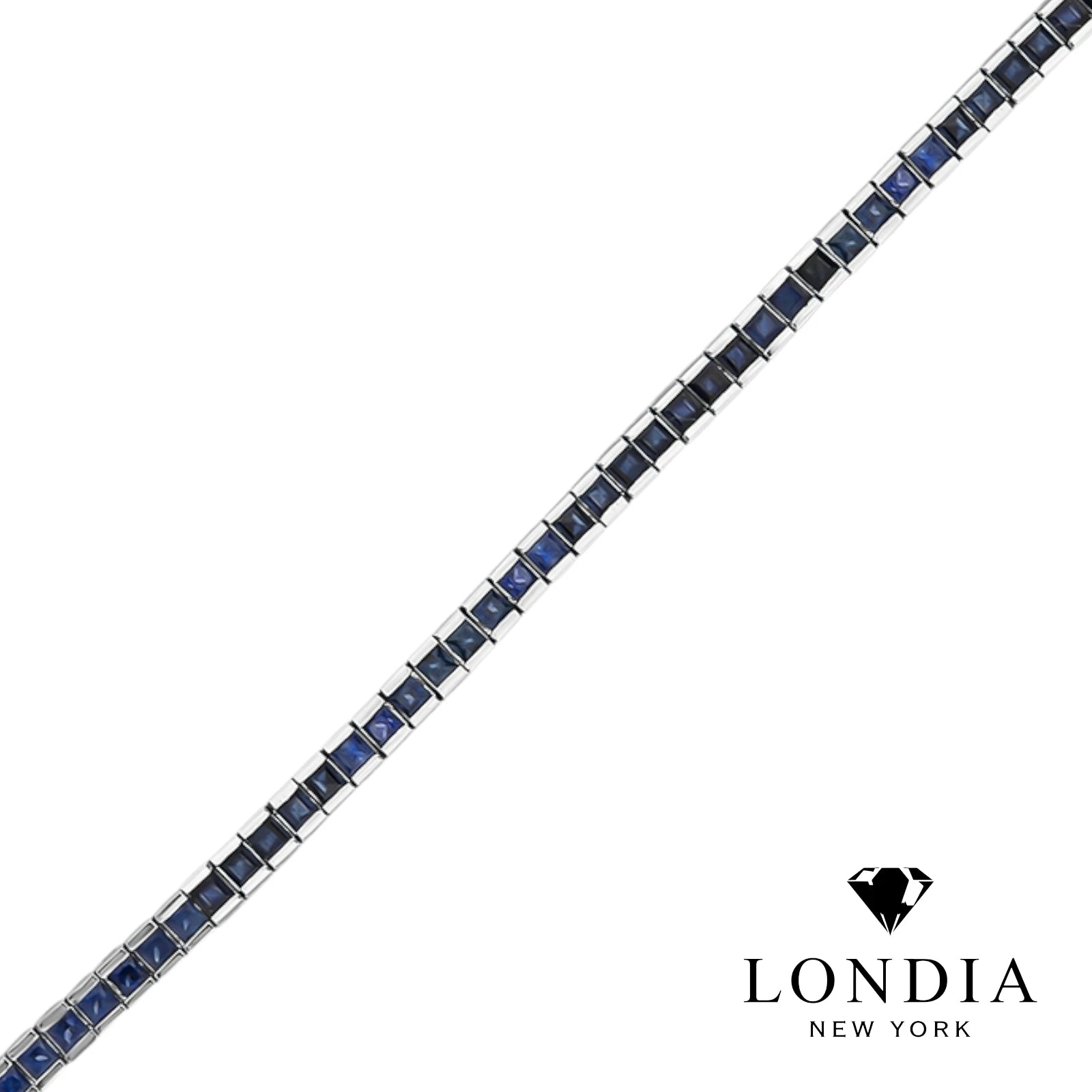 8.00 Ct Natural Sapphire Stone Design Diamond Bracelet | LONDIA