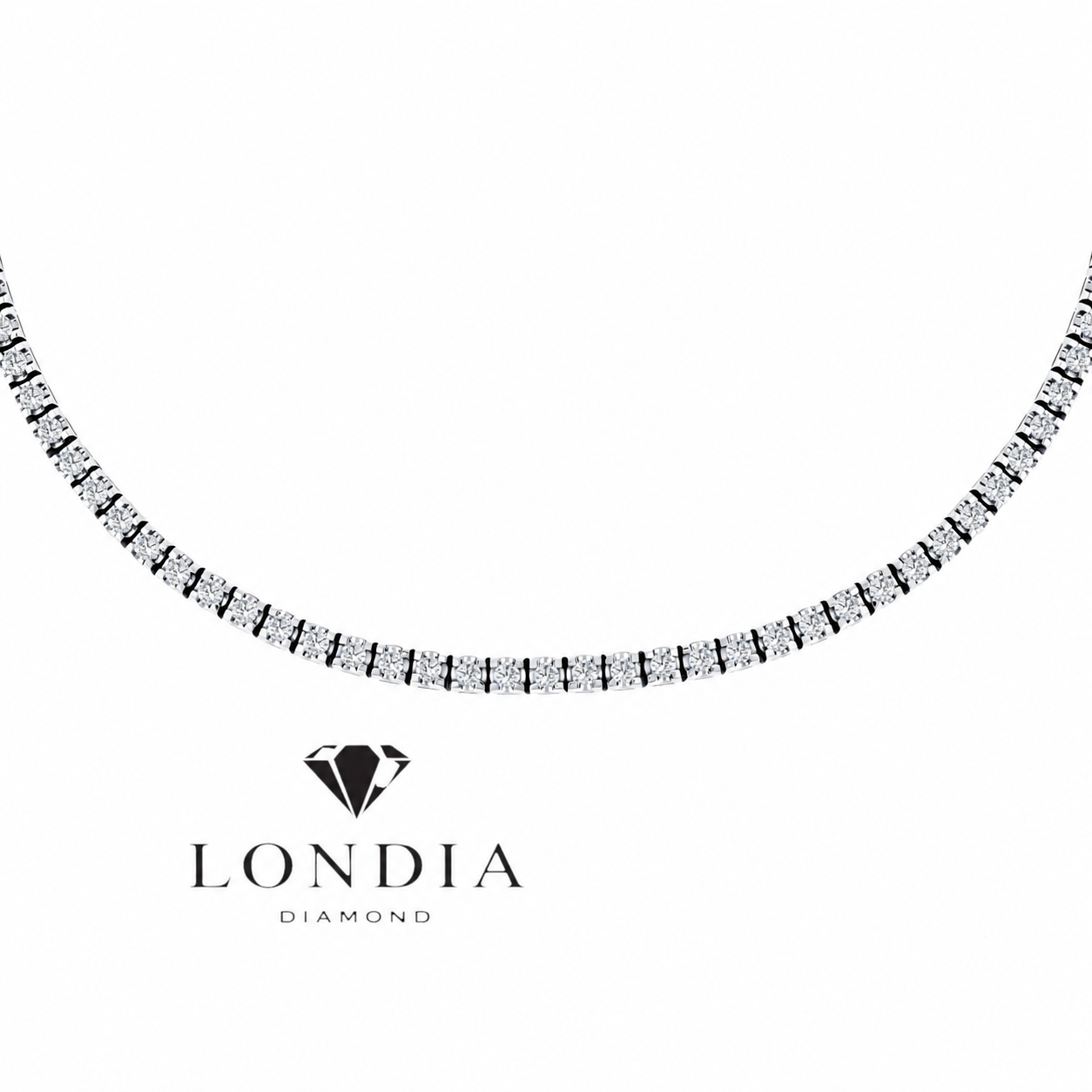 8 Carat Natural Diamond Clair Tennis Necklace