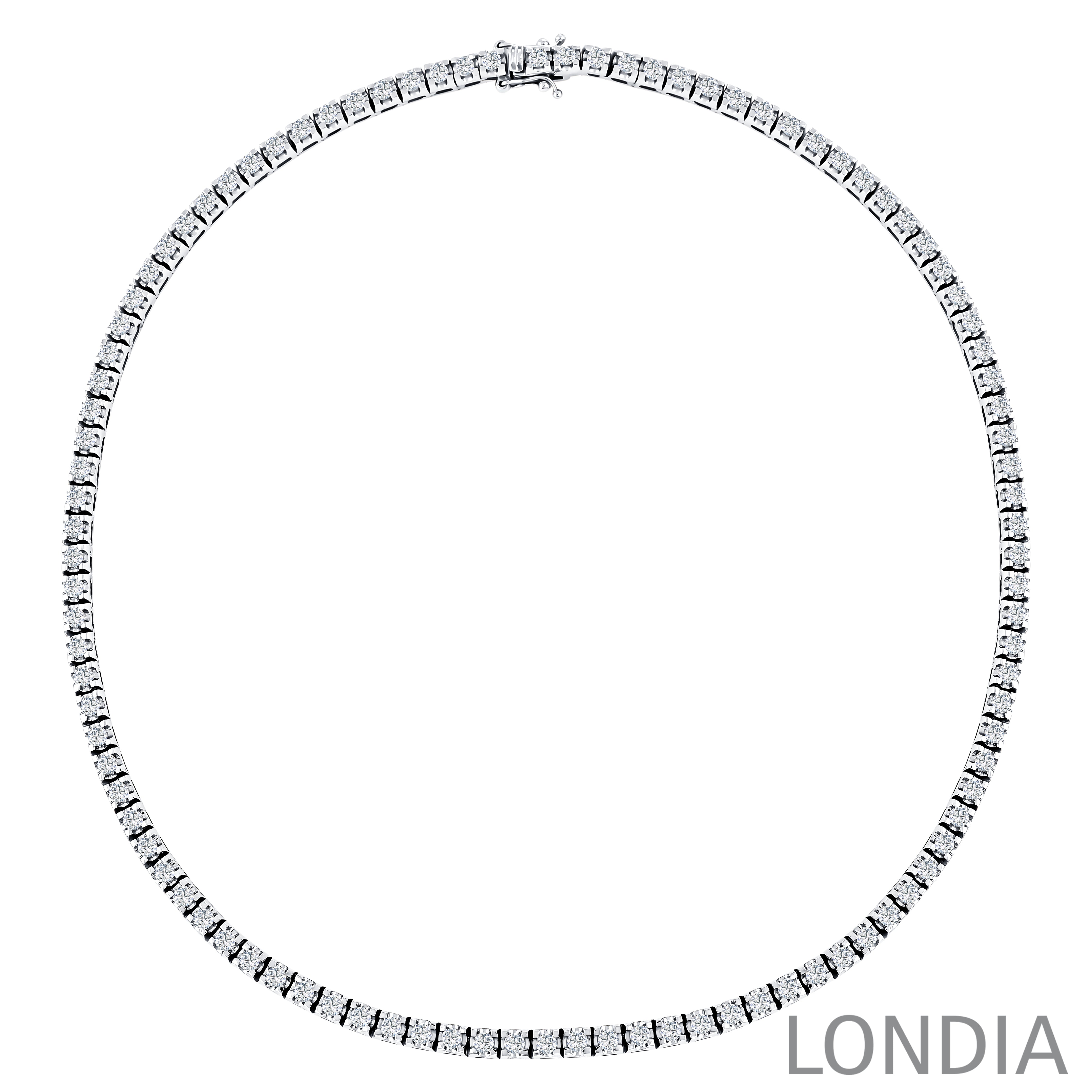 8 Carat Natural Diamond Clair Tennis Necklace