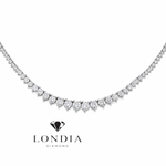 8 Carat Natural Diamond Graduated Tennis Necklace