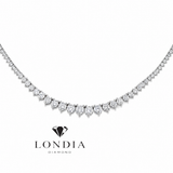 8 Carat Natural Diamond Graduated Tennis Necklace