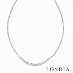 8 Carat Natural Diamond Graduated Tennis Necklace
