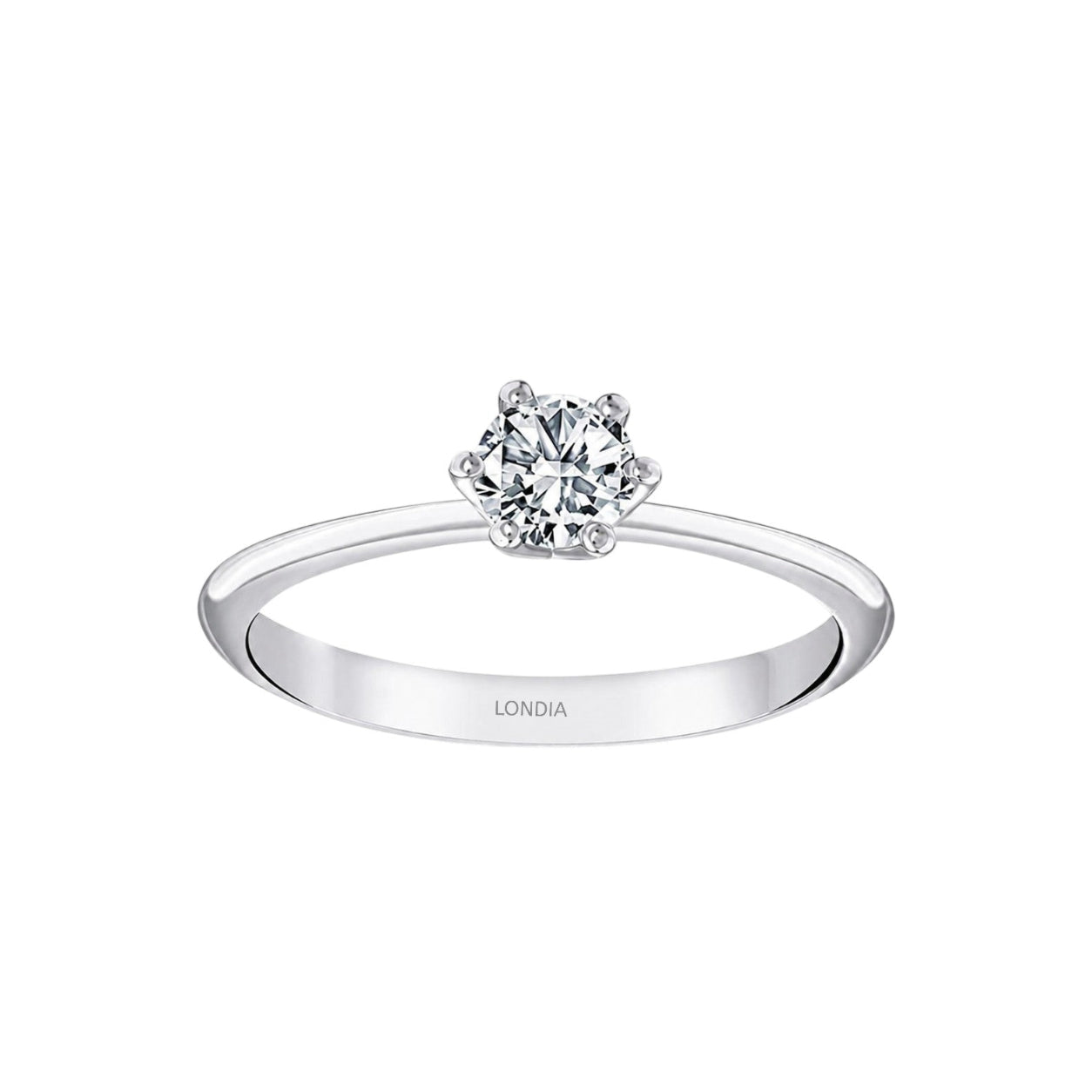 D Color 0.35 Carat Natural Diamond Solitaire Ring