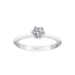 D Color 0.35 Carat Natural Diamond Solitaire Ring