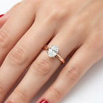 D Color 1.00 Ct. Natural Oval Diamond Solitaire Ring