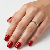 F Color 0.08 Carat Natural Diamond Solitaire Ring