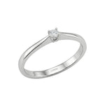 F Color 0.08 Carat Natural Diamond Solitaire Ring
