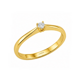F Color 0.08 Carat Natural Diamond Solitaire Ring