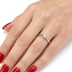 F Color 0.08 Carat Natural Diamond Solitaire Ring