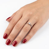 F Color 0.10 Carat Natural Diamond Solitaire Ring