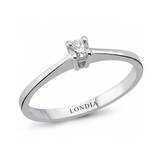 F Color 0.10 Carat Natural Diamond Solitaire Ring
