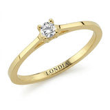 F Color 0.10 Carat Natural Diamond Solitaire Ring