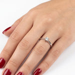 F Color 0.10 Carat Natural Diamond Solitaire Ring